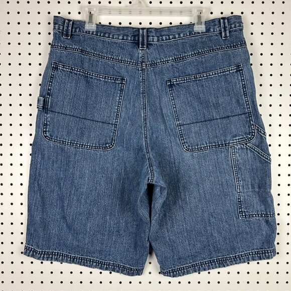 Club Room Baggy Jean Shorts Size 36 Denim Jorts Work Wear Wide Leg Carpenter Y2K - Picture 1 of 7